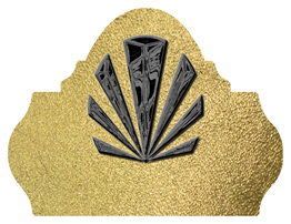 DARAY L 602 BK SH GD Black Sunburst Shimmer Gold Background